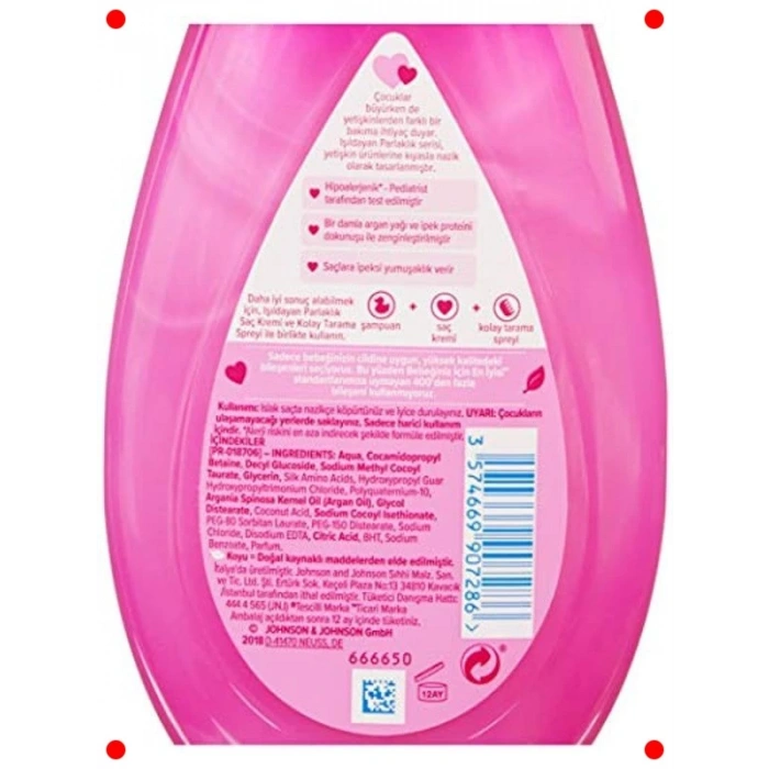 Bebek Şampuanı Işıldayan Parlaklık Argan Yağı 300 ml