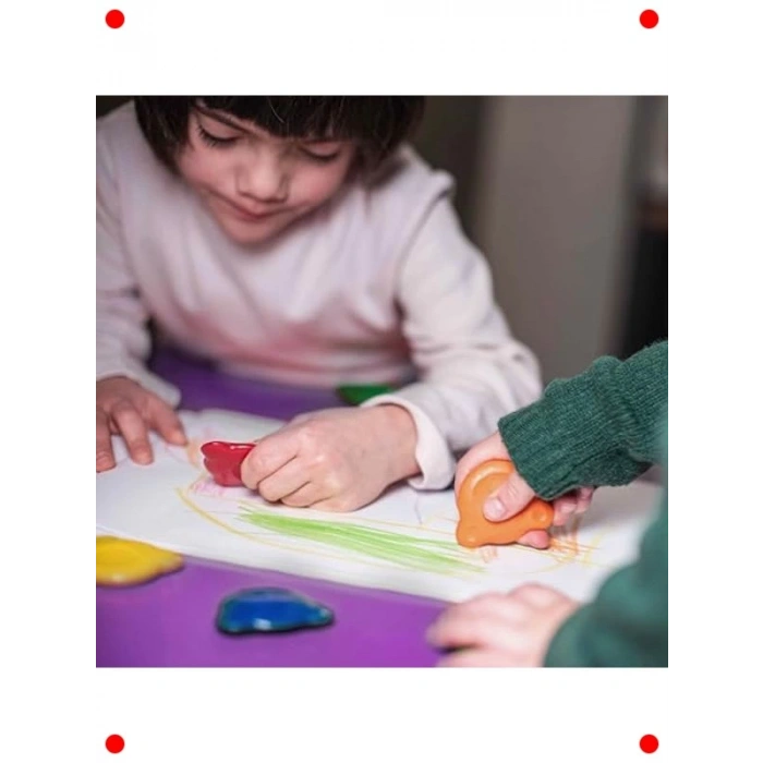 Bebeklere Özel Kalın Boya Kalemi Seti 12li (1+ Yaş)