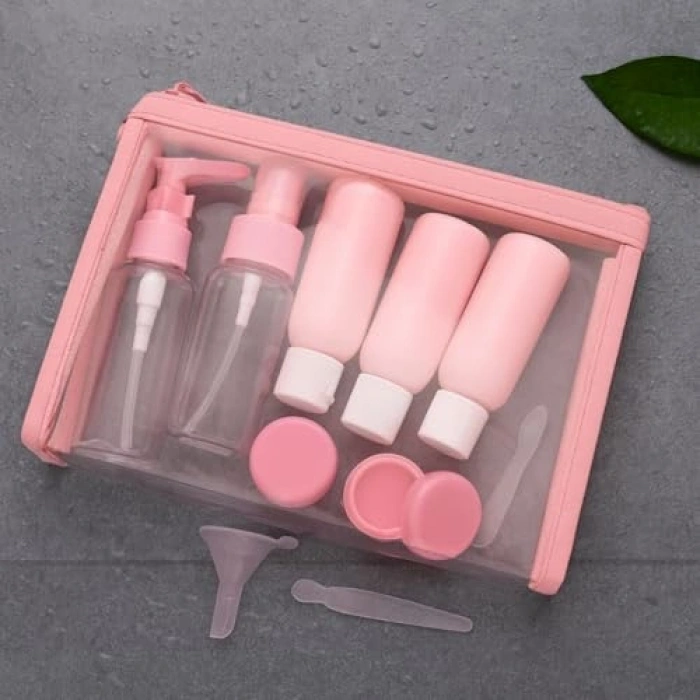 Bej Seyahat Seti, 9 Parça, Uçak Kabin Onaylı