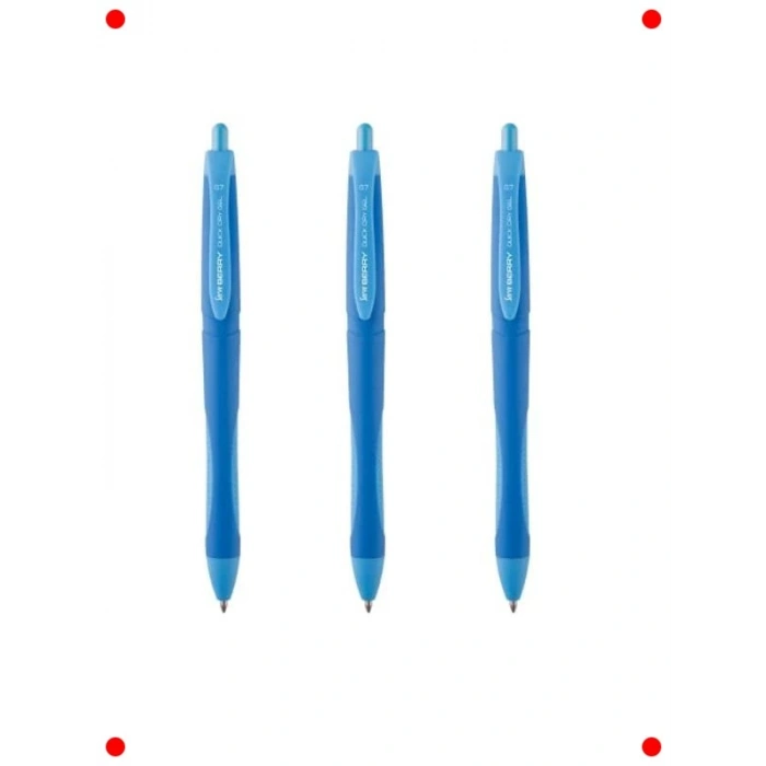 Berry Mavi Jel Kalem 0.7 mm 3lü Set