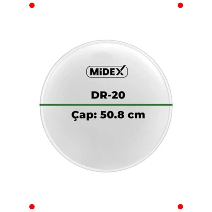 Beyaz 20 İnç Kick Davul Derisi - Derin Bas ve Dayanıklılık