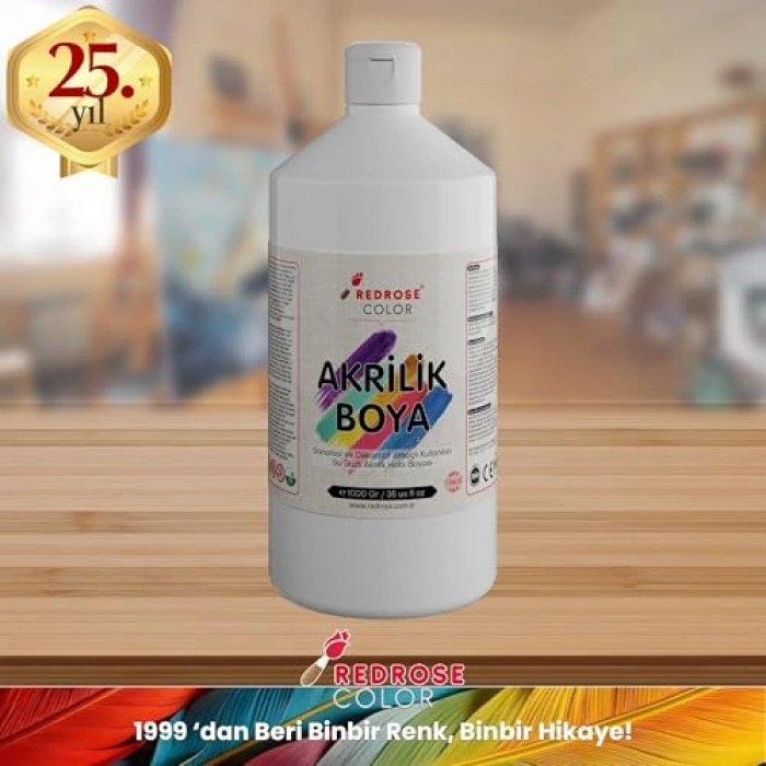 Beyaz Akrilik, 1000 gr, Çok Amaçlı Kullanım