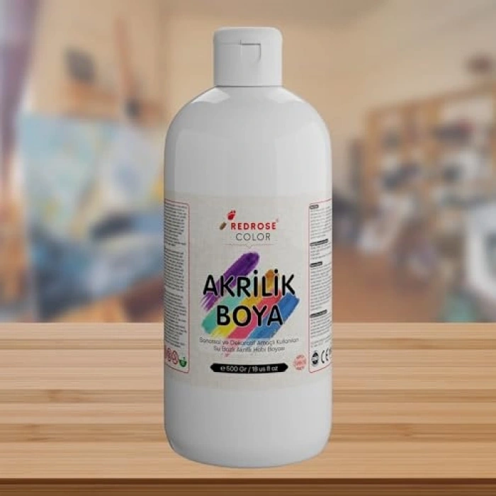 Beyaz Akrilik, 500 gram, Çok Amaçlı Kullanım