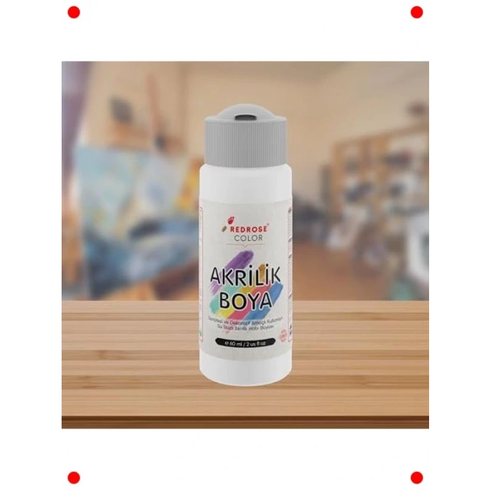 Beyaz Akrilik Boya 60 ml - Çok Amaçlı