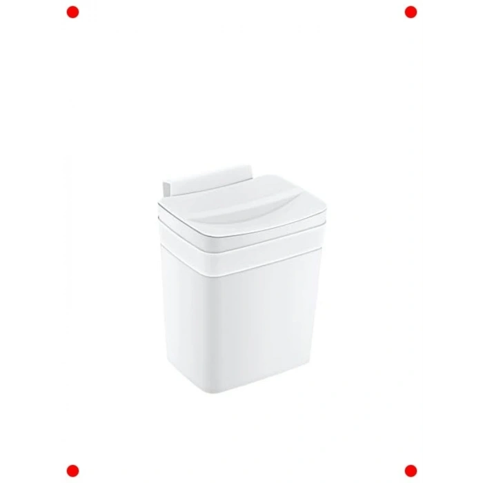 Beyaz Askılı Kompakt Çöp Kutusu - 8,5 Litre