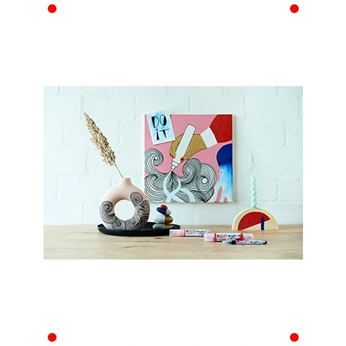 Beyaz Çift Uçlu 3D Akrilik Efekt Kalemi