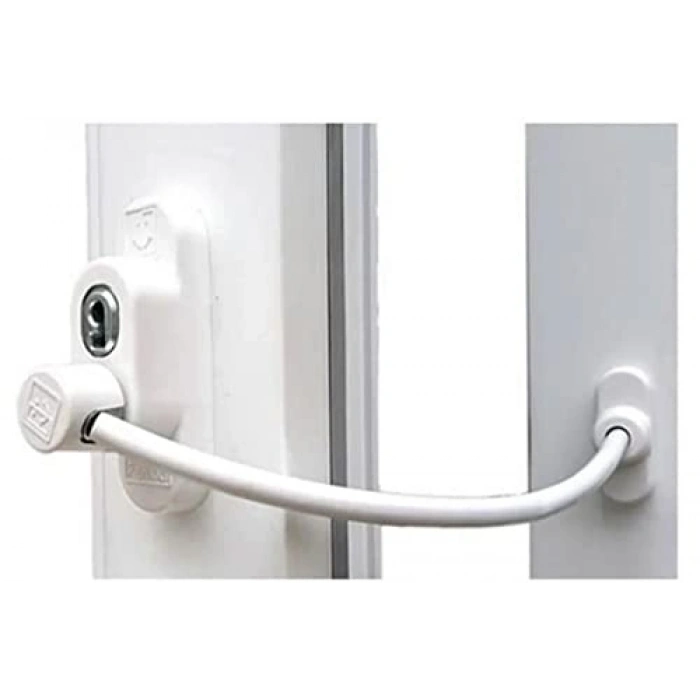 Beyaz Çocuk Emniyet Kilidi, 5 Adet, Penkid Çelik Halatlı