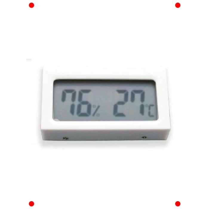 Beyaz Dijital Termometre ve Nem Seviyesi Ölçer