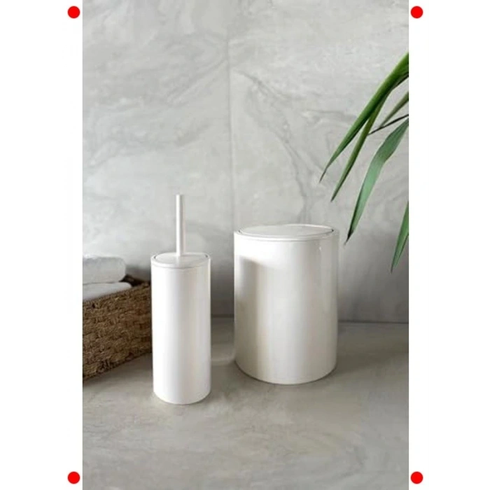 Beyaz İkili Banyo Aksesuar Seti