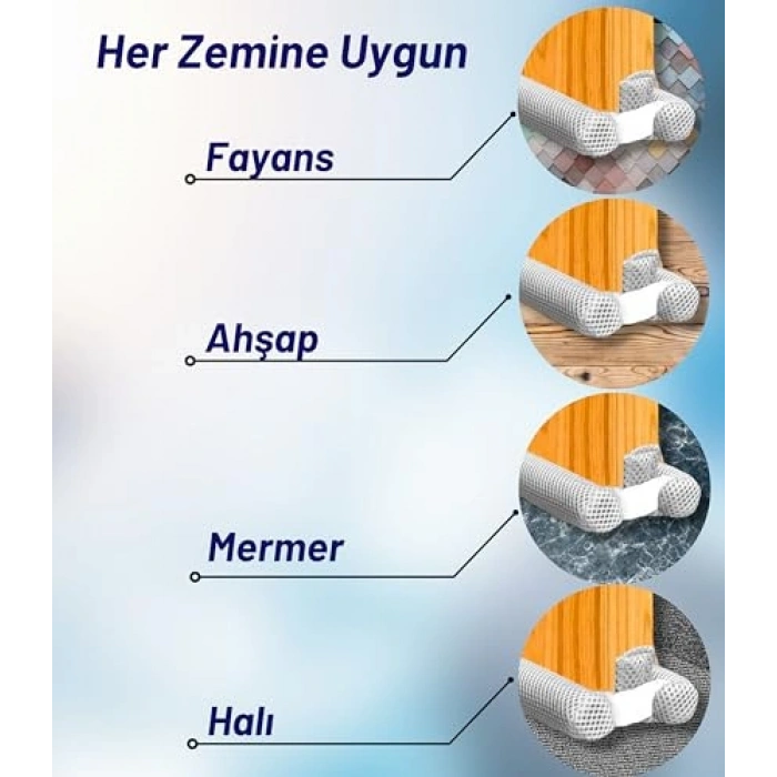 Beyaz Kapı Altı Rüzgar Önleyici Isı Yalıtım Süngeri