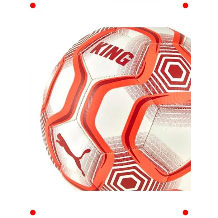 Beyaz-Kırmızı Maç ve Antrenman Futbol Topu, No:5