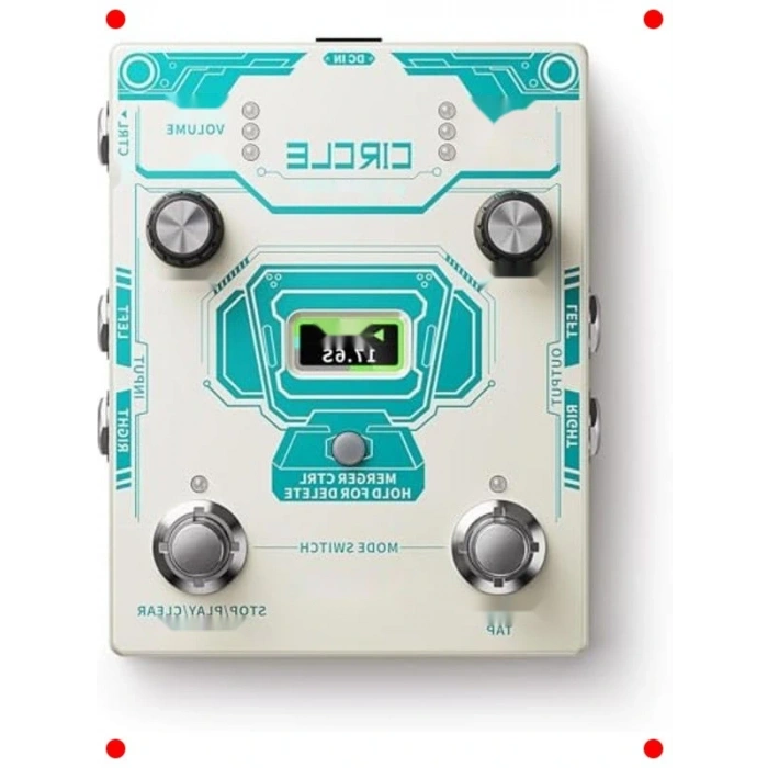 Beyaz Kompakt Looper Pedalı - Gitar & Vokal