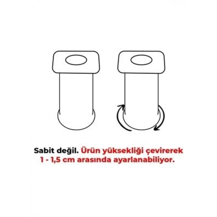 Beyaz Plastik Ayak, 10 cm Boyutunda, 10 Adet Set