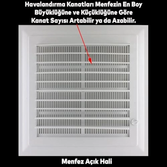 Beyaz Plastik Havalandırma Menfezi - 55x55 cm
