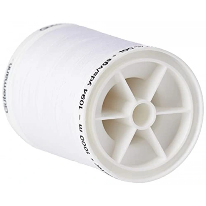 Beyaz Polyester Dikiş İplikleri, 1000 m Uzunlukta