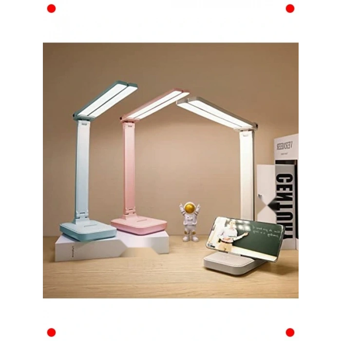 Beyaz Şarjlı 3 Mod Taşınabilir Masa Lambası