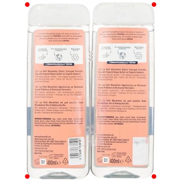 Beyaz Şeftali & Nektarin Özlü Duş Jeli - 2 x 400 ml