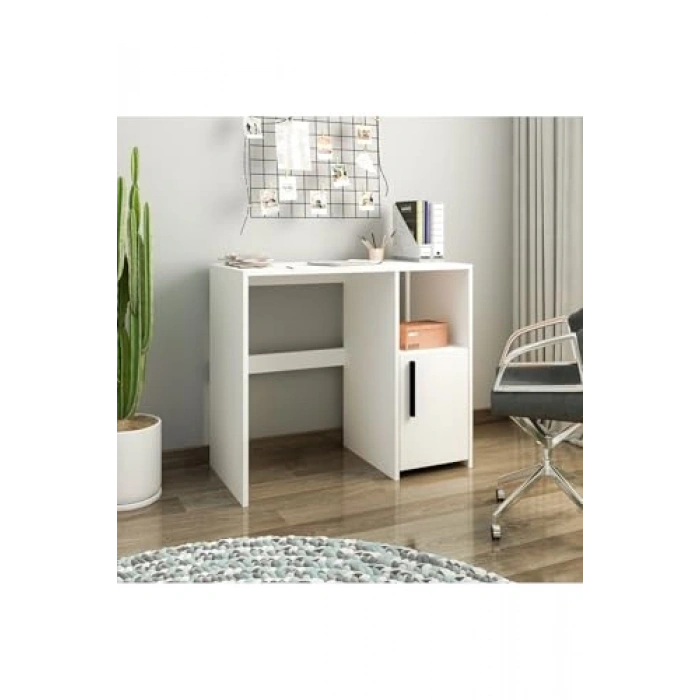 Beyaz Tasarımlı Kapaklı Çalışma Masası, Ergonomik Kullanım