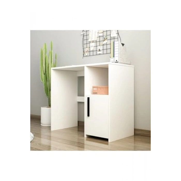 Beyaz Tasarımlı Kapaklı Çalışma Masası, Ergonomik Kullanım