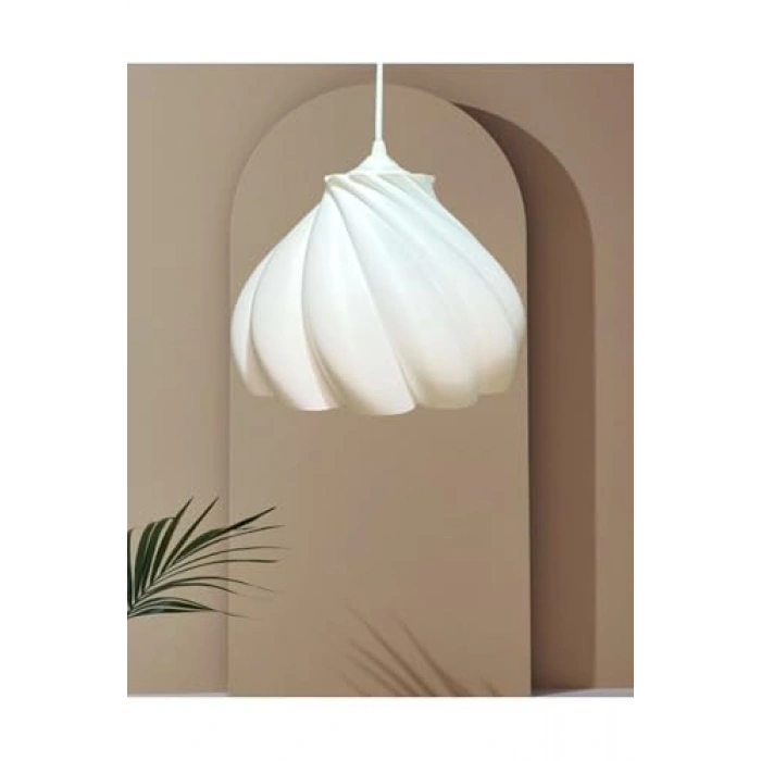 Beyaz Tekli Sarkıt Avize, 25x70 cm, Modern Tasarım