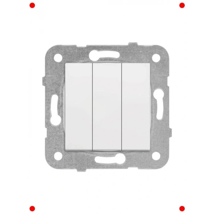 Beyaz Üçlü Elektrik Anahtarı Mekanizması