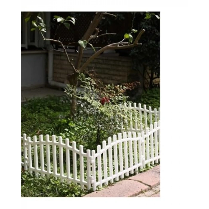 Beyaz Yüksek Plastik Bahçe Çit, Çift Yönlü Dektif