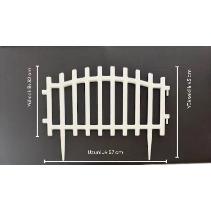 Beyaz Yüksek Plastik Bahçe Çit, Çift Yönlü Dektif