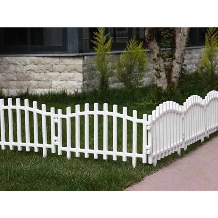 Beyaz Yüksek Plastik Bahçe Çit, Çift Yönlü Dektif