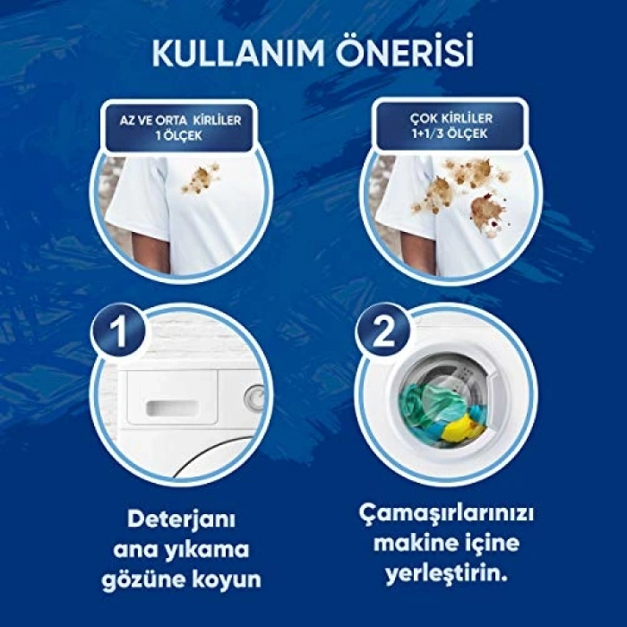Beyazlar için Etkili Toz Deterjan, 1.5 kg