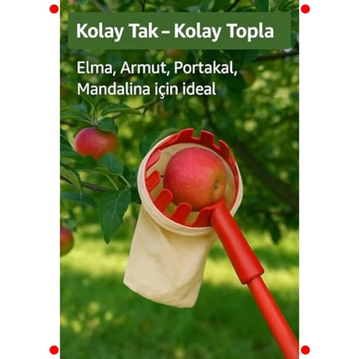 Bez Torbalı Meyve Toplama Aparatı - Bahçe İçin