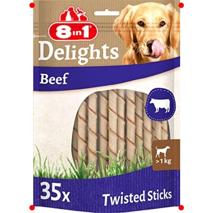 Biftekli Uzun Süreli Köpek Ödül Çubukları (35 Adet)