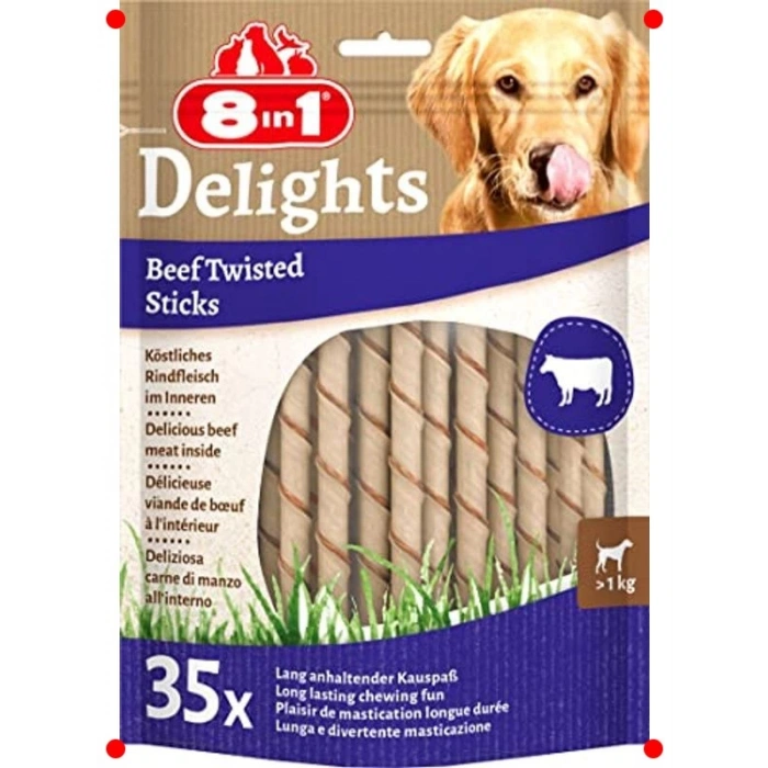 Biftekli Uzun Süreli Köpek Ödül Çubukları (35 Adet)