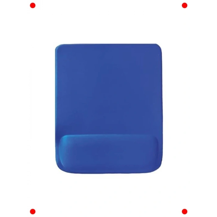 Bilek Destekli Ergonomik Mouse Pad - Mavi, Kaymaz Taban