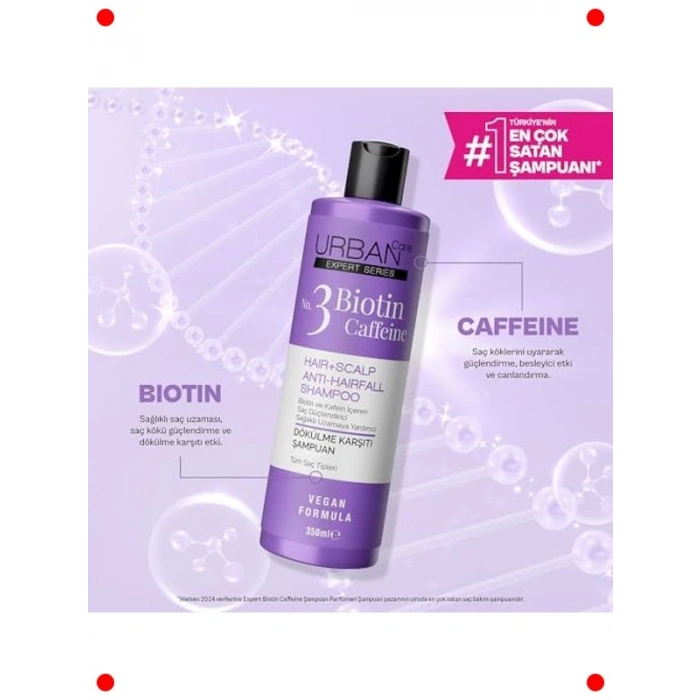 Biotin ve Kafein İçerikli Saç Şampuanı 350 ml