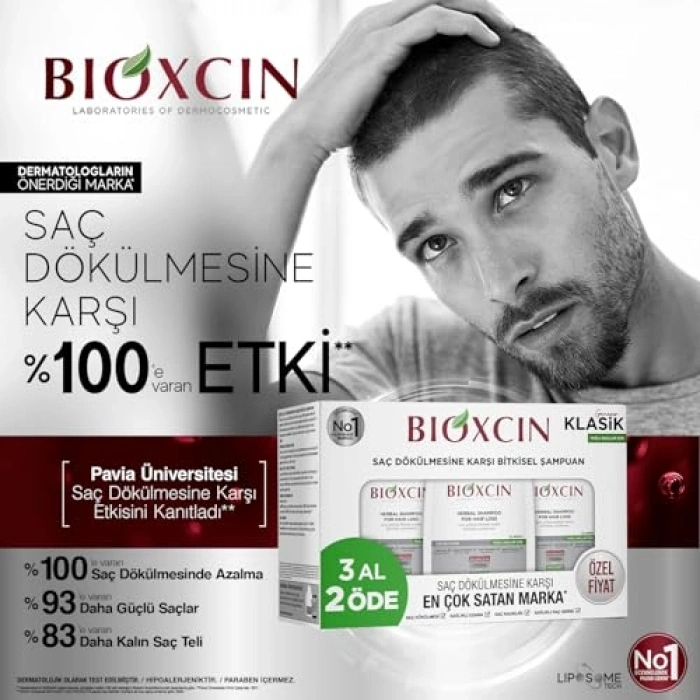 Bioxcin Genesis 3 Al 2 Öde Yağlı Saçlar İçin Şampuan (3 x 300 mL)