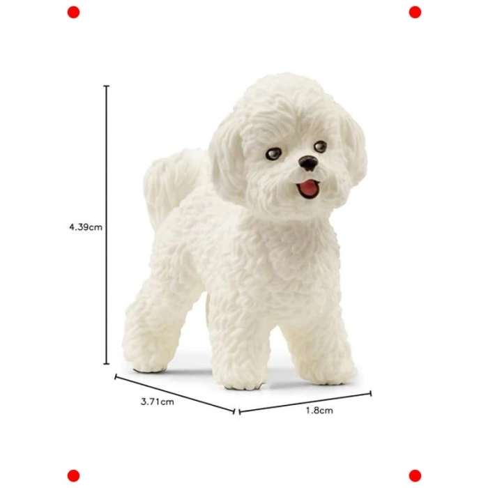 Bişon Çuha Köpek Figürü - Gerçekçi Oyuncak