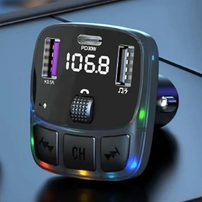 Bluetooth Araç Kiti FM Transmitter ve Hızlı Şarj