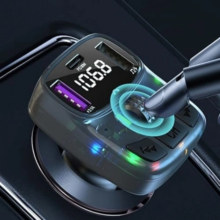 Bluetooth Araç Kiti FM Transmitter ve Hızlı Şarj