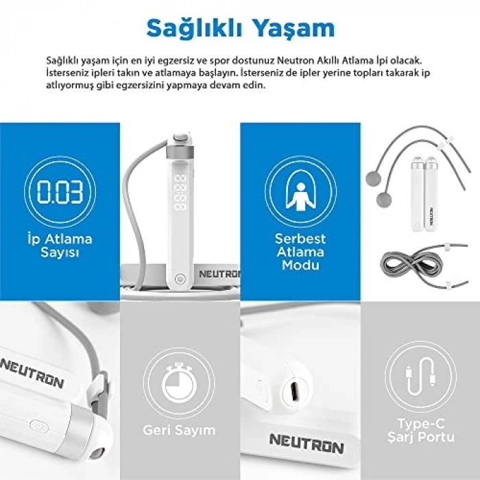 Bluetooth Atlama İpi, Ayarlanabilir Kablo ile Egzersiz