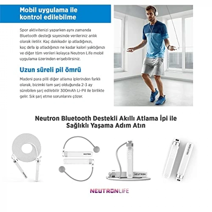 Bluetooth Atlama İpi, Ayarlanabilir Kablo ile Egzersiz