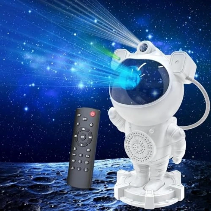 Bluetooth Kontrollü Astronot Gece Lambası, Uzay Temalı 12cm x 22cm