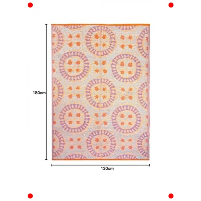 Boho Desenli Dış Mekan Halısı 180x120cm