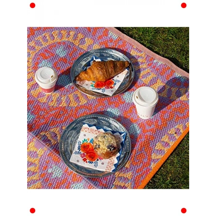 Boho Desenli Dış Mekan Halısı 180x120cm