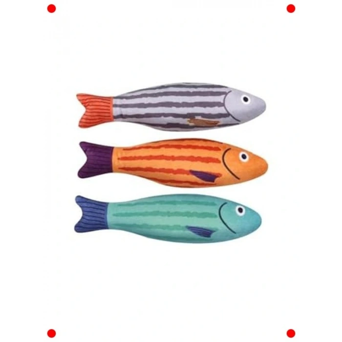 Bonito Balık Şeklinde Peluş Kedi Oyuncağı 22 cm