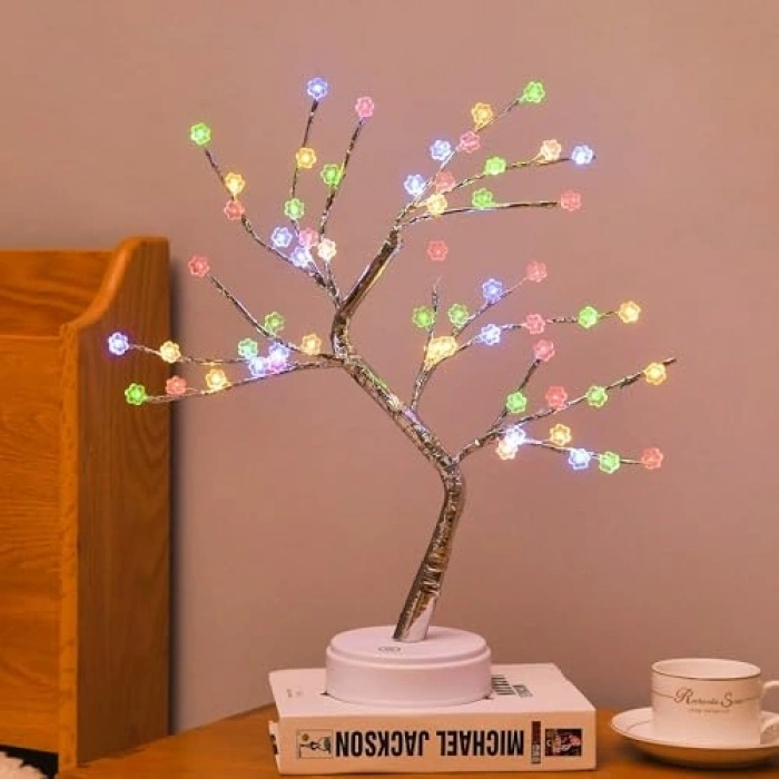 Bonsai Tasarımlı Led Gece Lambası, Dokunmatik ve Bükülebilir