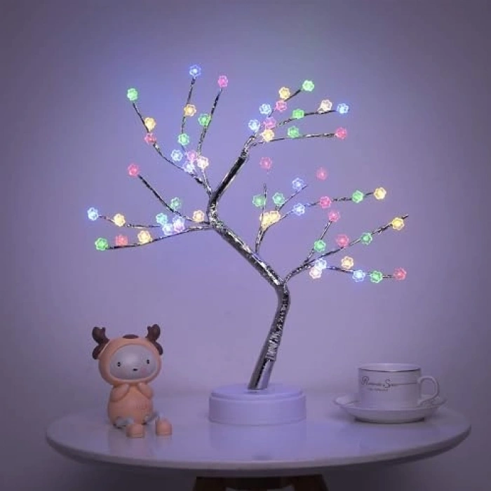 Bonsai Tasarımlı Led Gece Lambası, Dokunmatik ve Bükülebilir