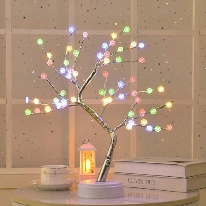 Bonsai Tasarımlı Led Gece Lambası, Dokunmatik ve Bükülebilir