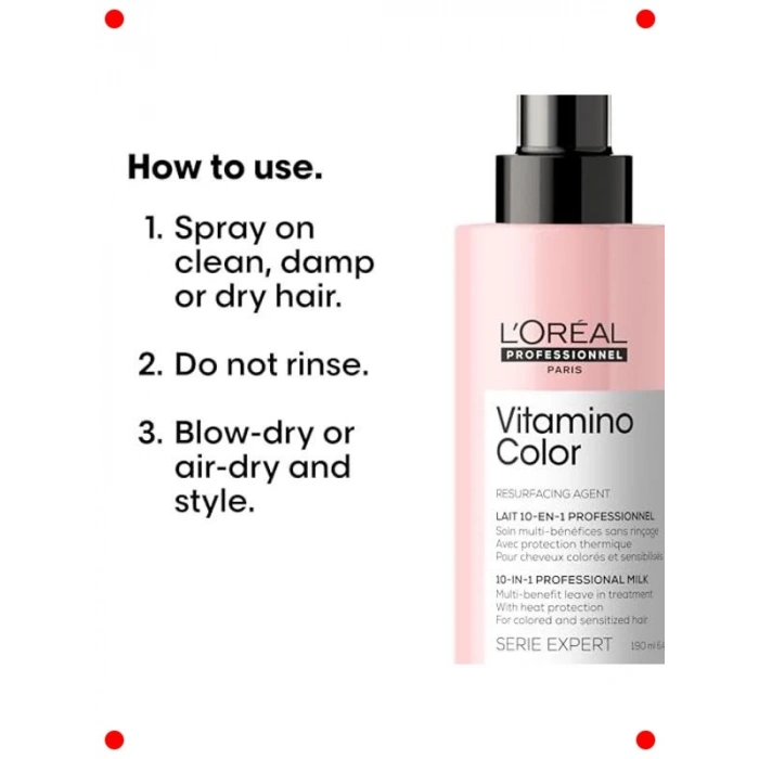 Boyalı Saçlar İçin 10 Etkili Mucize Bakım Spreyi 190ml