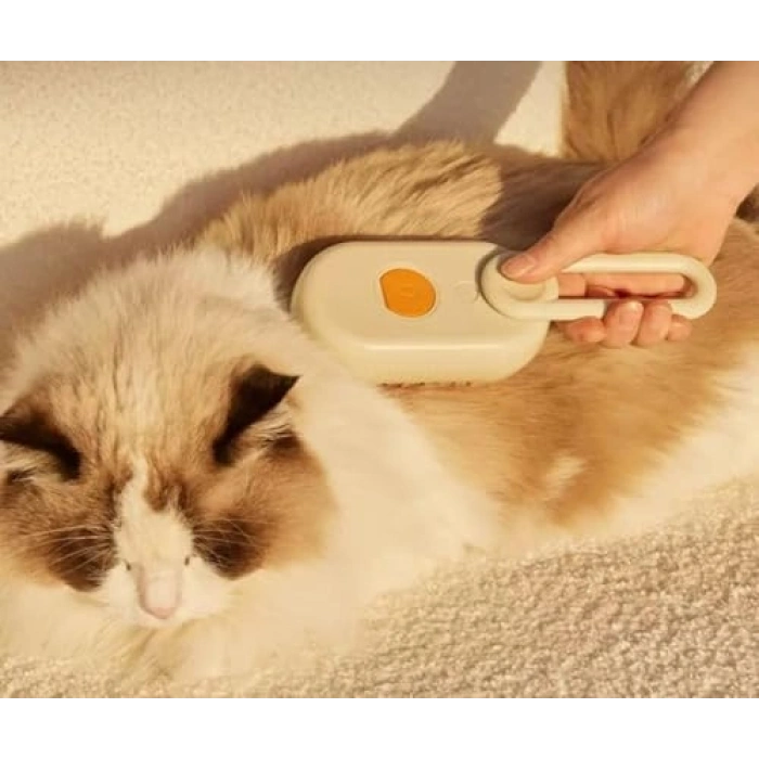 Buhar Fırçası Kedi Tarağı - 3ü 1 Arada Masaj Etkili