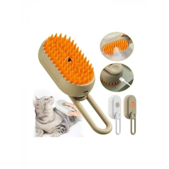 Buhar Fırçası Kedi Tarağı - 3ü 1 Arada Masaj Etkili